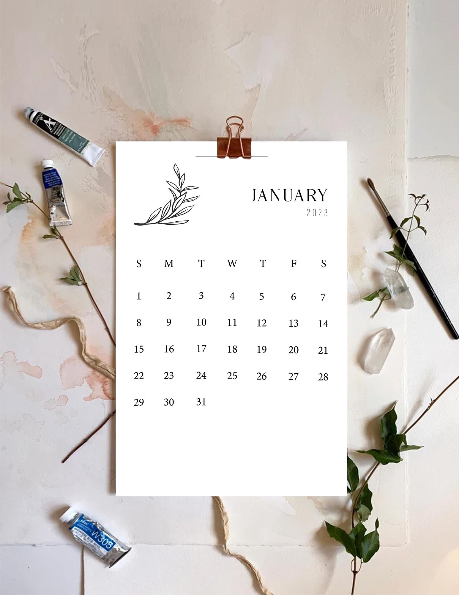 Minimalistic Calendar | PLR - 2024 Private Label Rights