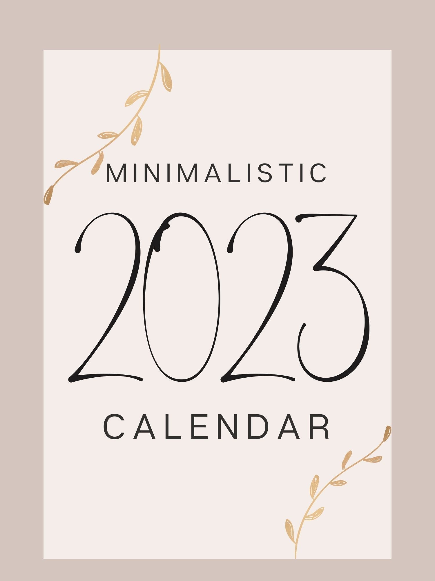 Minimalistic Calendar | PLR - 2025 Private Label Rights