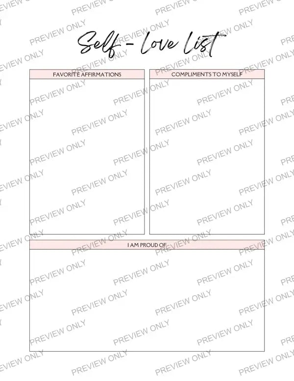 Self Love Workbook | PLR - 2023 Private Label Rights