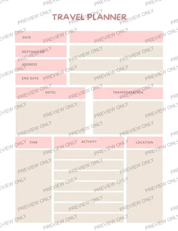 Travel | PLR Planner - 2025 Private Label Rights
