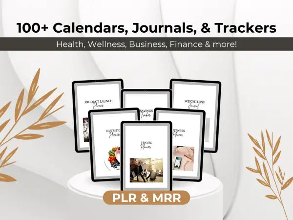 100 + Calendars Journals & Trackers Bundle | PLR - 2024 Private Label