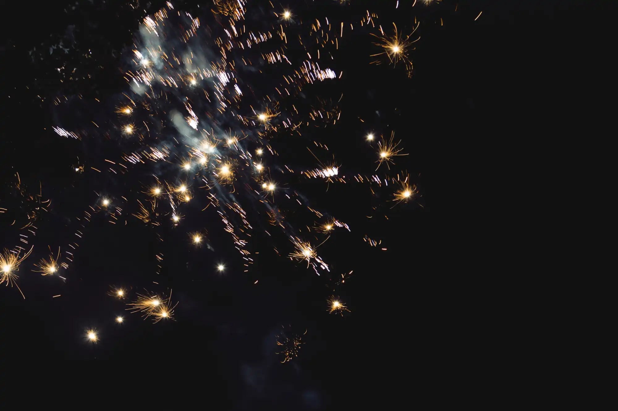 Exploding fireworks.