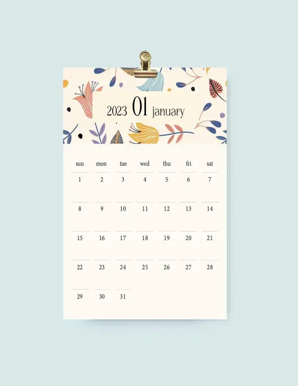 Floral Calendar | PLR - 2024 Private Label Rights