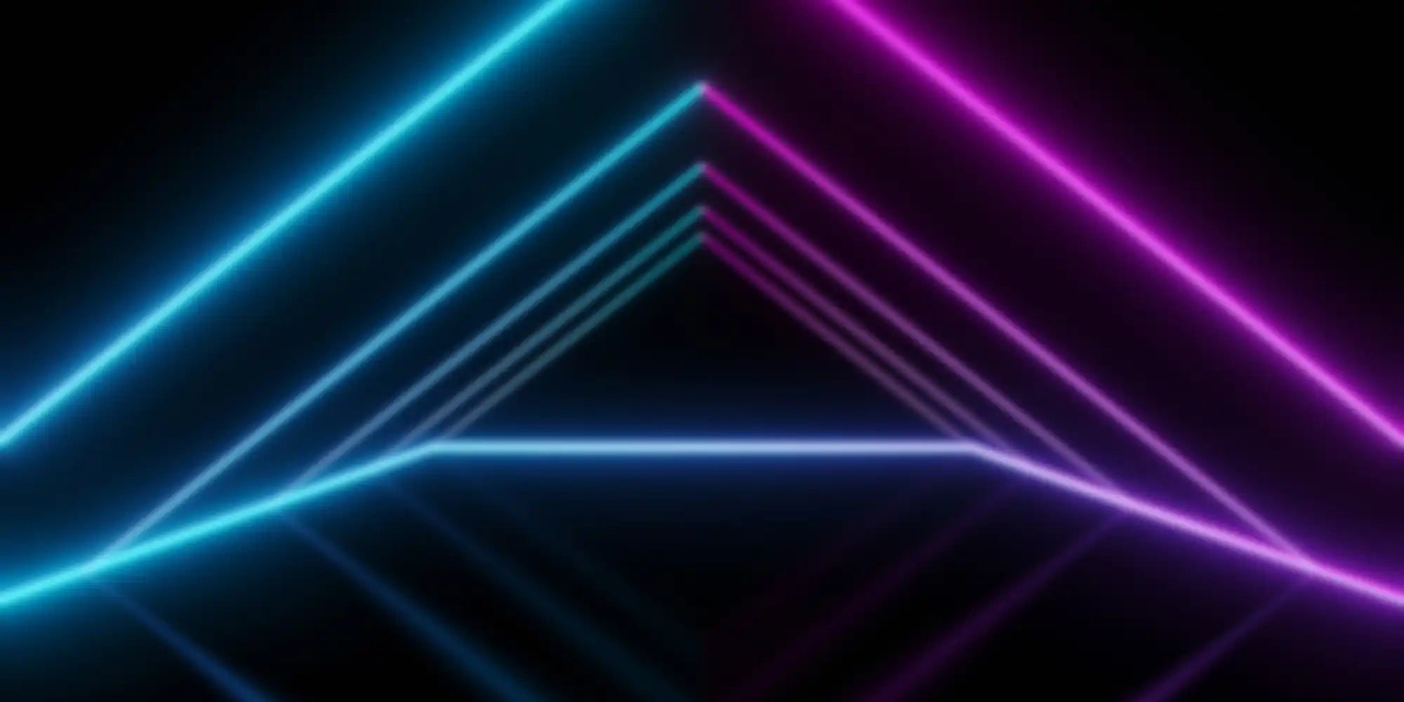 Neon triangle tunnel.